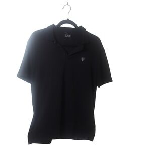 EA7 Emporio Armani Mens Black Shield Logo Polo Shirt 8NPF93 PJ03Z Size L